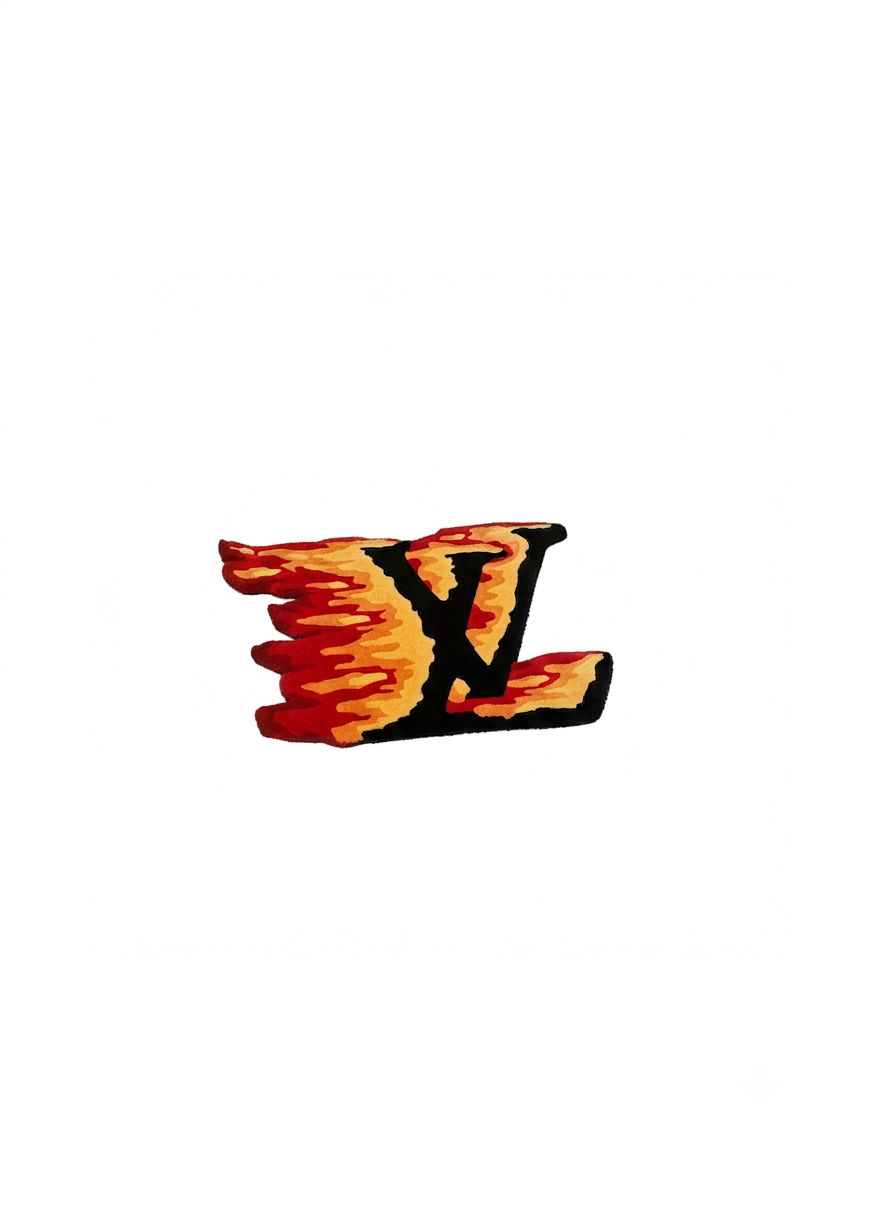 LOUIE ON FIRE RUG