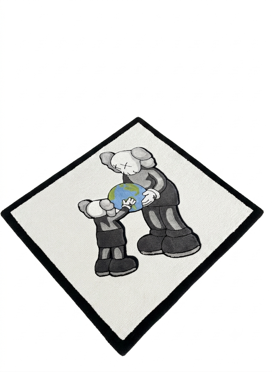 Kaws World Is Yours Rug