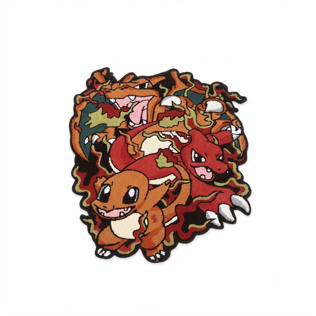 Charmander Evolutoin Rug