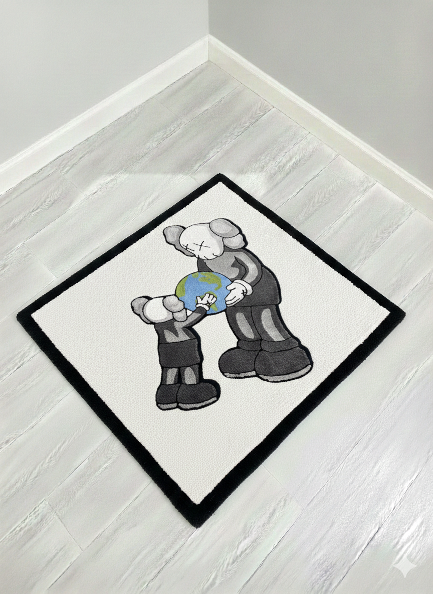 Kaws World Is Yours Rug