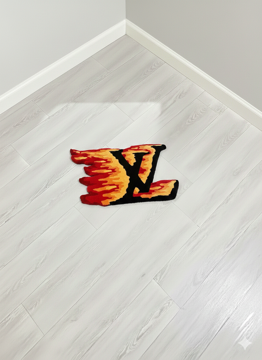 LOUIE ON FIRE RUG